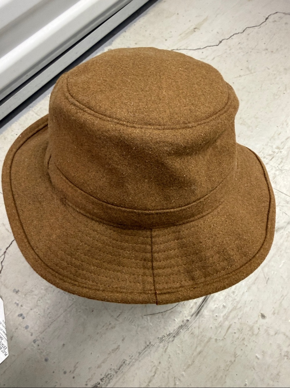 Duluth Trading Co Black and Camel Plaid Wool Hat